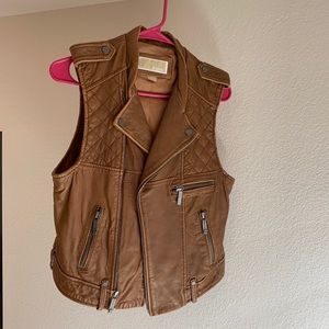 Michael Kors 100% genuine leather vest size small